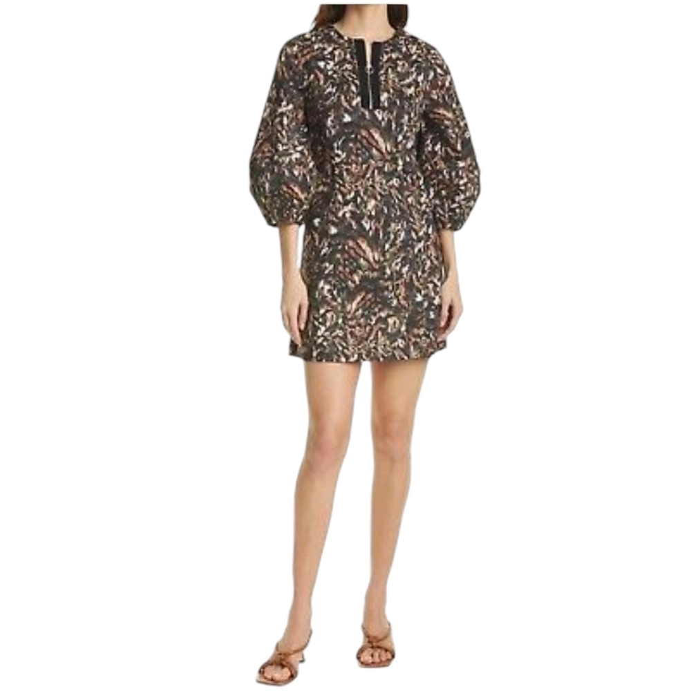 TED BAKER LONDON Holiiy Animal Mix Print Balloon Sleeve Stretch Dress - Women's